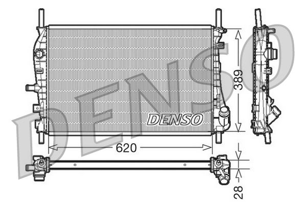 DRM10073 DENSO Радиатор, охлаждение двигателя