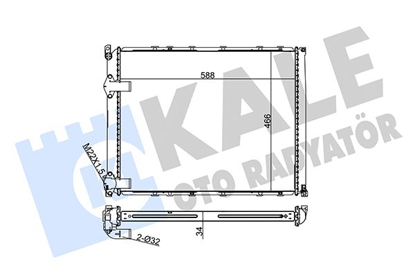 208700 KALE OTO RADYATÖR Радиатор, охлаждение двигателя