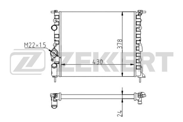 MK1058 ZEKKERT Радиатор, охлаждение двигателя