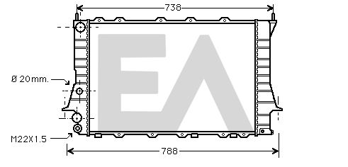 31R02074 EACLIMA Радиатор, охлаждение двигателя