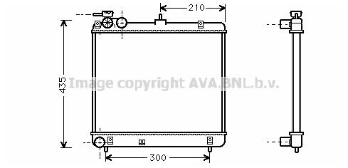 HYA2051 AVA QUALITY COOLING Радиатор, охлаждение двигателя