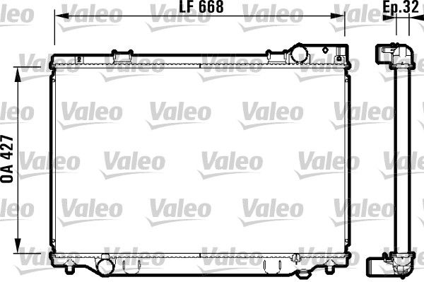 732476 VALEO Радиатор, охлаждение двигателя