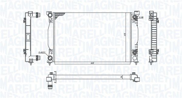 350213196600 MAGNETI MARELLI Радиатор, охлаждение двигателя