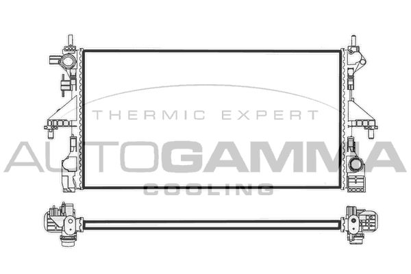 107800 AUTOGAMMA Радиатор, охлаждение двигателя