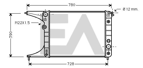 31R54167 EACLIMA Радиатор, охлаждение двигателя