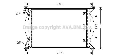 AI2201 AVA QUALITY COOLING Радиатор, охлаждение двигателя