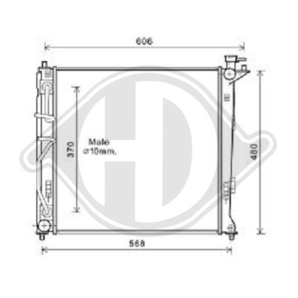 DCM3719 DIEDERICHS Радиатор, охлаждение двигателя