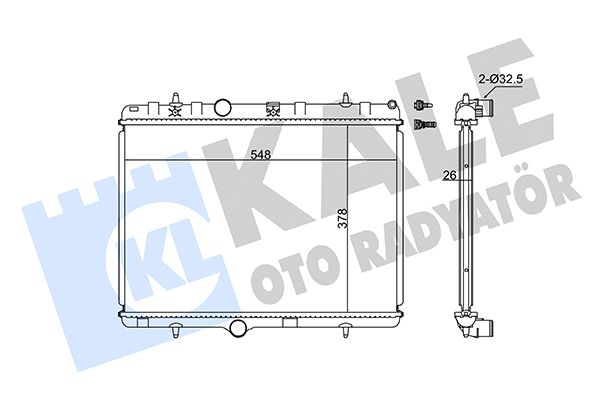 352500 KALE OTO RADYATÖR Радиатор, охлаждение двигателя