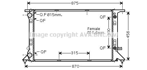 AIA2293 AVA QUALITY COOLING Радиатор, охлаждение двигателя