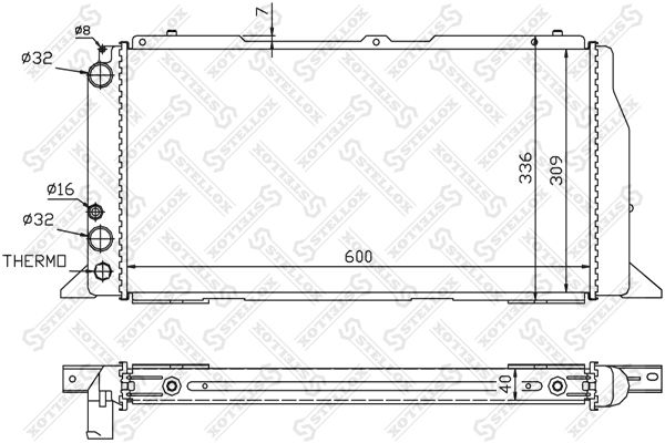 1025020SX STELLOX Радиатор, охлаждение двигателя