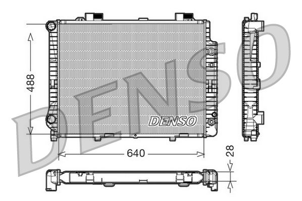 DRM17041 DENSO Радиатор, охлаждение двигателя