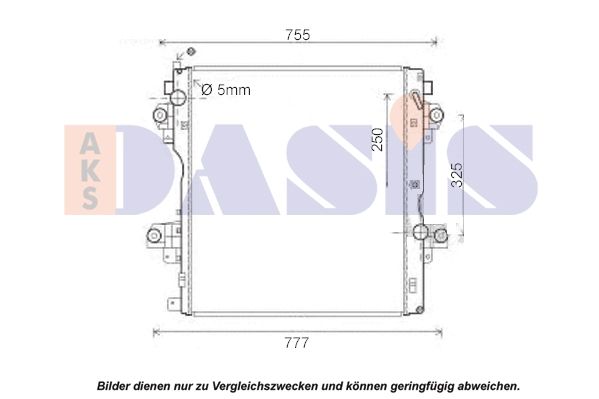 210231N AKS DASIS Радиатор, охлаждение двигателя