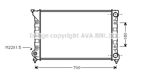 VN2072 AVA QUALITY COOLING Радиатор, охлаждение двигателя