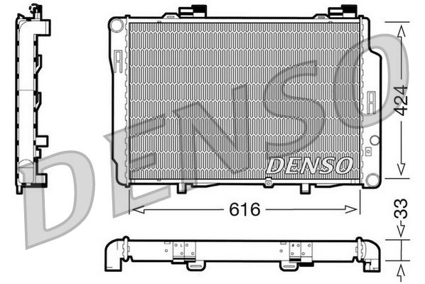 DRM17070 DENSO Радиатор, охлаждение двигателя