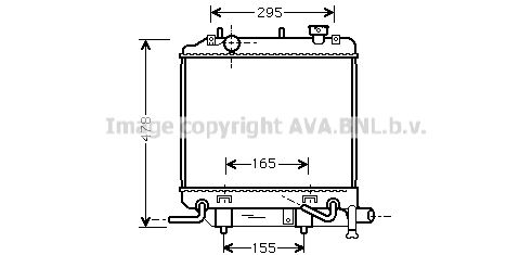 MZ2166 AVA QUALITY COOLING Радиатор, охлаждение двигателя