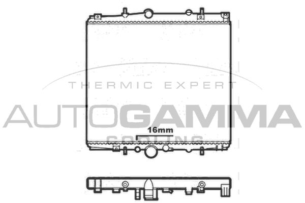 103573 AUTOGAMMA Радиатор, охлаждение двигателя