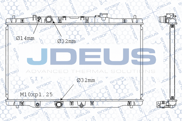 M0130440 JDEUS Радиатор, охлаждение двигателя