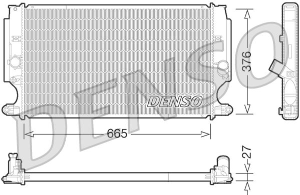 DRM50072 DENSO Радиатор, охлаждение двигателя