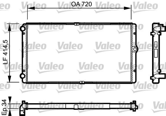 732177 VALEO Радиатор, охлаждение двигателя