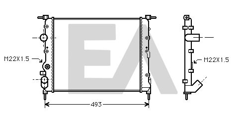 31R60105 EACLIMA Радиатор, охлаждение двигателя