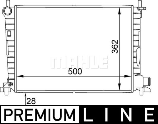 CR381000P MAHLE Радиатор, охлаждение двигателя