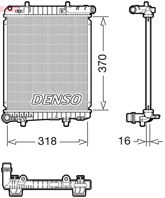 DRM07062 DENSO Радиатор, охлаждение двигателя