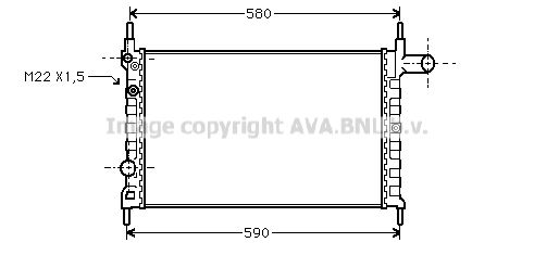 OLA2150 AVA QUALITY COOLING Радиатор, охлаждение двигателя