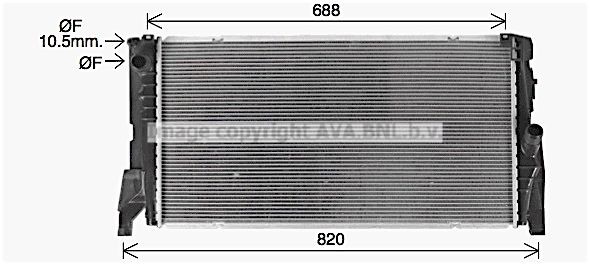 BW2585 AVA QUALITY COOLING Радиатор, охлаждение двигателя