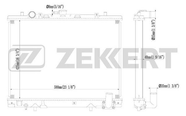 MK1104 ZEKKERT Радиатор, охлаждение двигателя