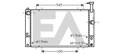 31R71243 EACLIMA Радиатор, охлаждение двигателя