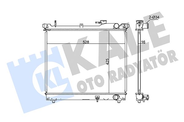 348125 KALE OTO RADYATÖR Радиатор, охлаждение двигателя