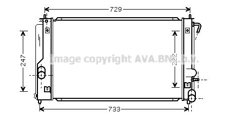 TO2296 AVA QUALITY COOLING Радиатор, охлаждение двигателя