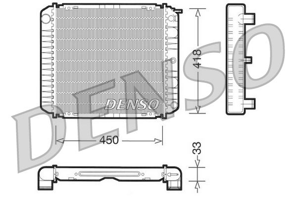 DRM33004 DENSO Радиатор, охлаждение двигателя