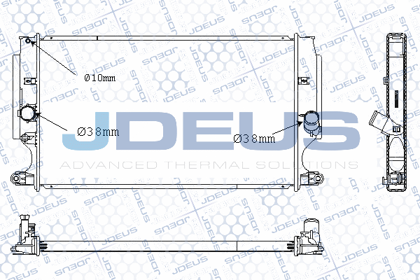 M0280170 JDEUS Радиатор, охлаждение двигателя