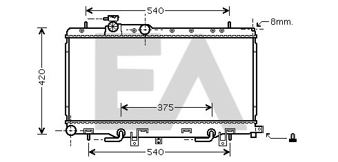 31R68026 EACLIMA Радиатор, охлаждение двигателя