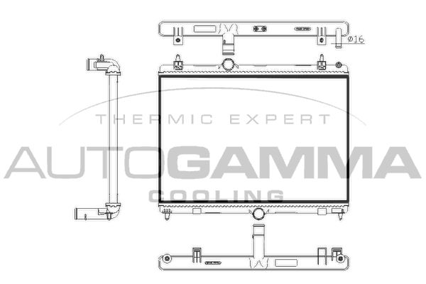 105770 AUTOGAMMA Радиатор, охлаждение двигателя