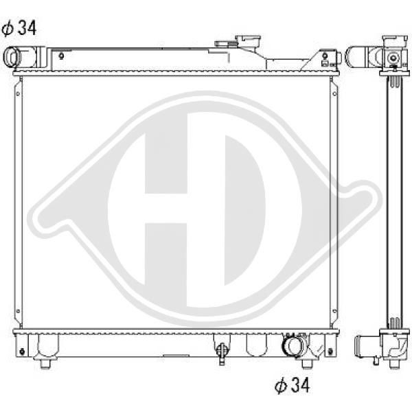DCM3116 DIEDERICHS Радиатор, охлаждение двигателя