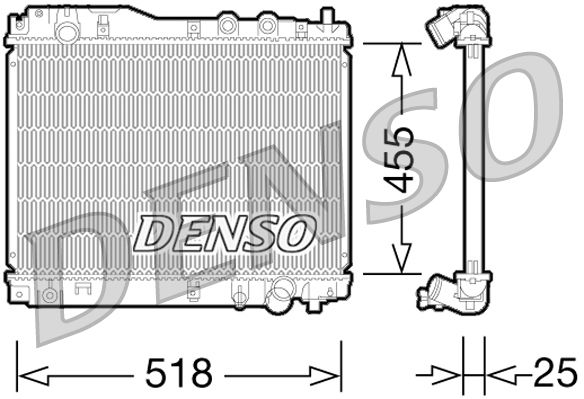 DRM40027 DENSO Радиатор, охлаждение двигателя