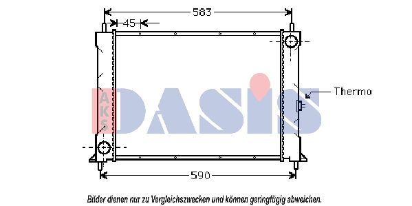 370001N AKS DASIS Радиатор, охлаждение двигателя