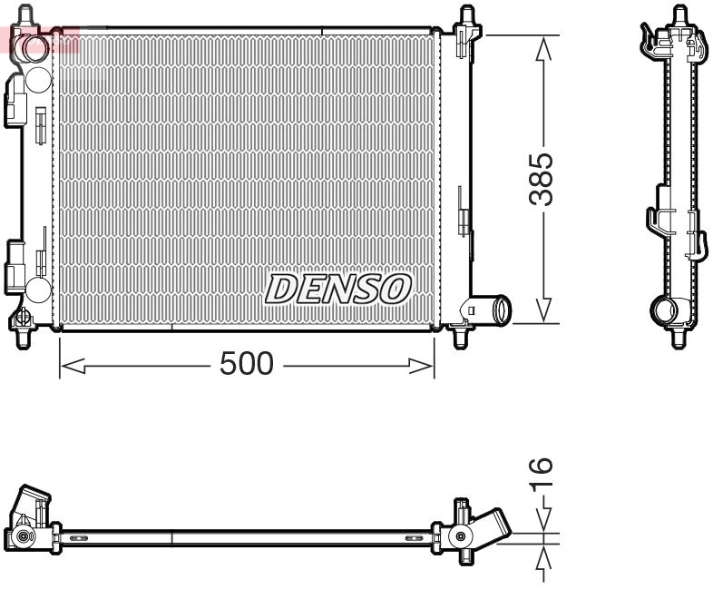 DRM43013 DENSO Радиатор, охлаждение двигателя