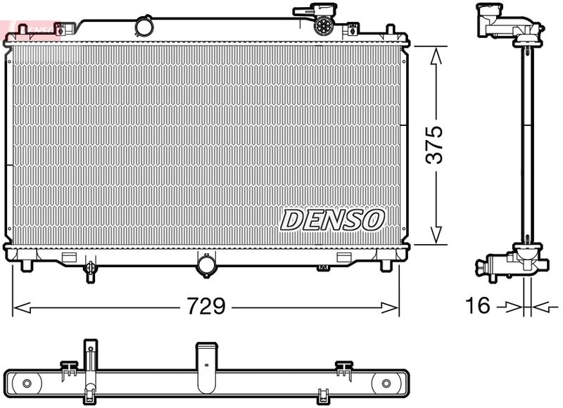 DRM44048 DENSO Радиатор, охлаждение двигателя