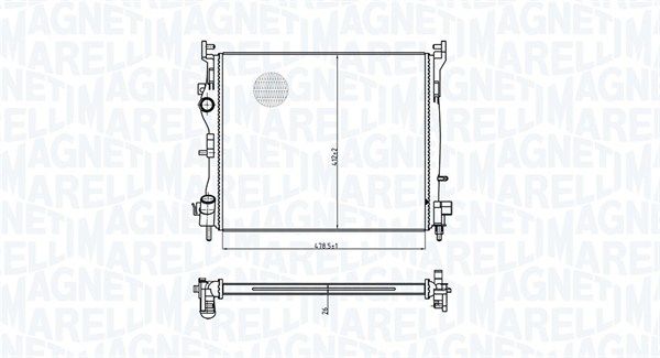 350213179300 MAGNETI MARELLI Радиатор, охлаждение двигателя