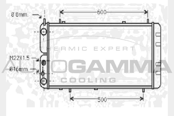 104588 AUTOGAMMA Радиатор, охлаждение двигателя