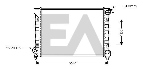 31R77074 EACLIMA Радиатор, охлаждение двигателя