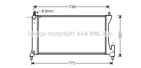 OLA2386 AVA QUALITY COOLING Радиатор, охлаждение двигателя