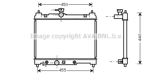 TO2287 AVA QUALITY COOLING Радиатор, охлаждение двигателя