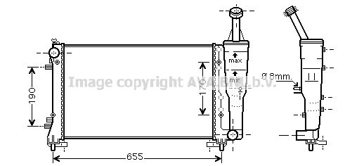 FTA2308 AVA QUALITY COOLING Радиатор, охлаждение двигателя