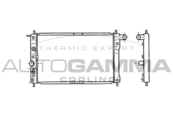 102050 AUTOGAMMA Радиатор, охлаждение двигателя