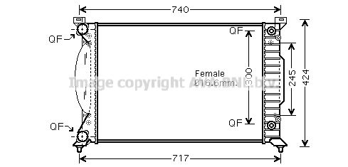 AI2202 AVA QUALITY COOLING Радиатор, охлаждение двигателя