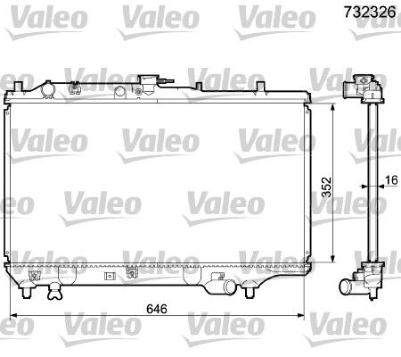 732326 VALEO Радиатор, охлаждение двигателя